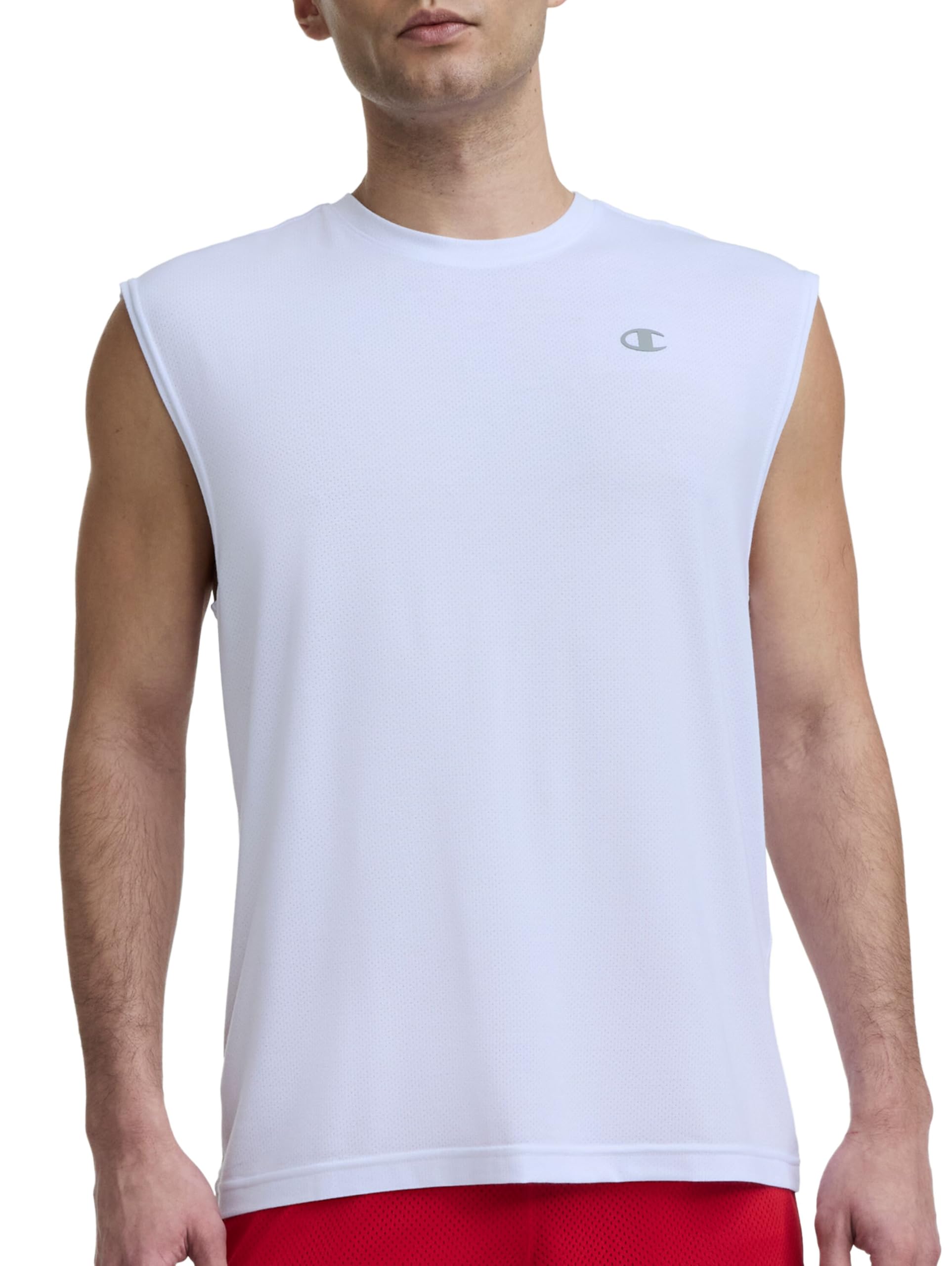 Champion Men's Performance Sport Crewneck Muscle Tee, Standard Fit, Lightweight, Breathable