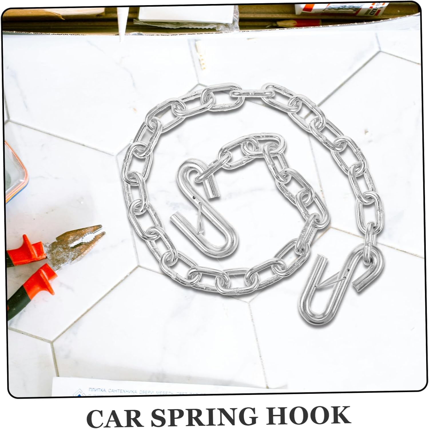 CHILDWEET Heavy-Duty Trailer Safety Chain Hooks 3500 lbs Capacity Spring Hook for Towing RVs Boats and Trailers with Quick Setup