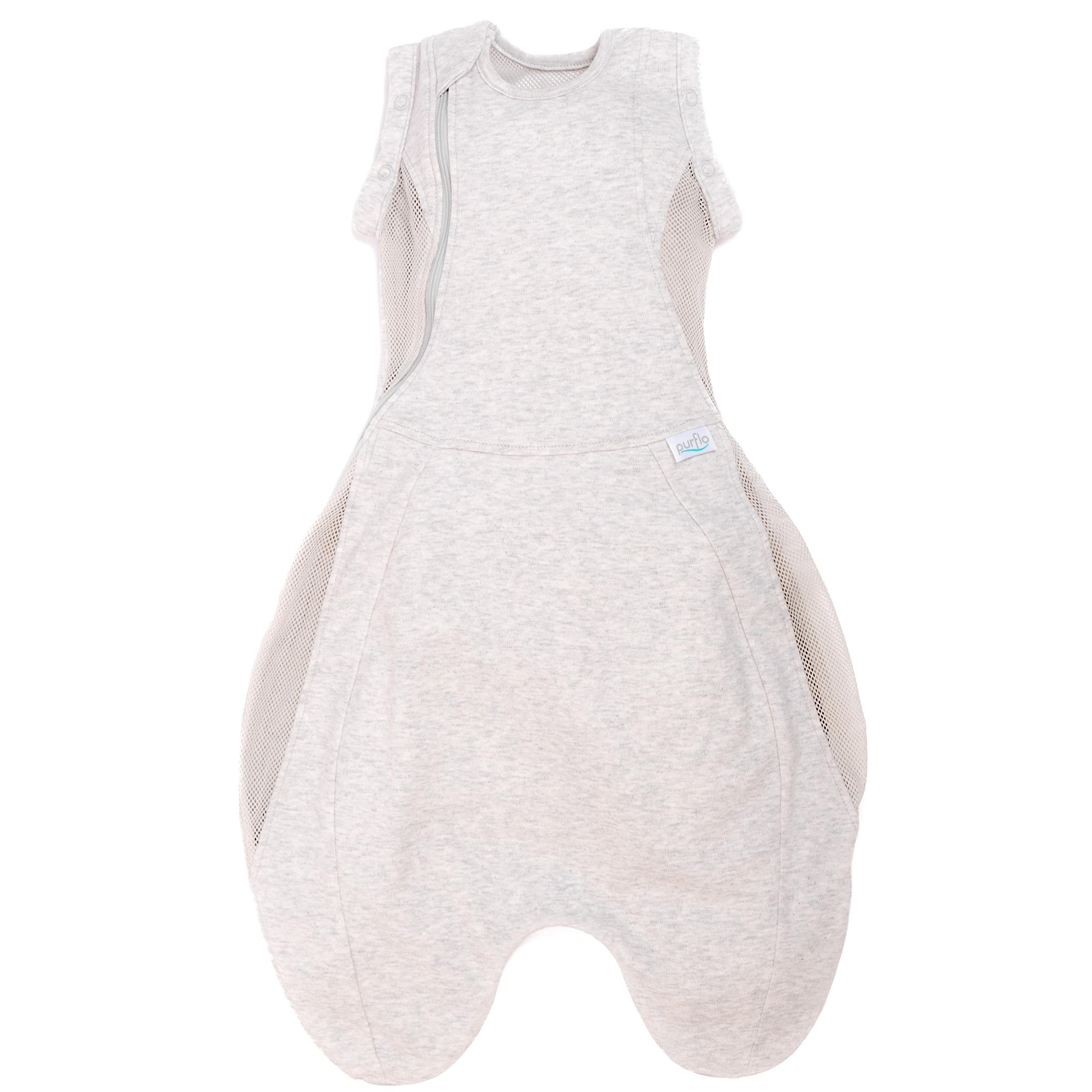 PurFlo Swaddle to Sleep Bag | Lightweight 0.5 tog Summer Infant Swaddle | 0-4 Months | Breathable Newborn Baby Sleeping Bag That Grows With Your Baby | Swaddle Arms In or Out