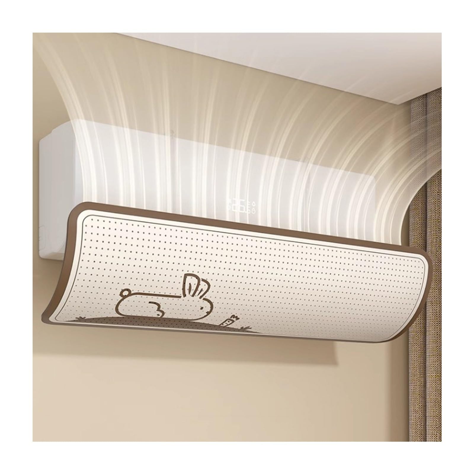 YFAURNDE Air Deflector for Window Ac Unit, Window Air Conditioners Windshield Universal, Prevents Cold Air From Blowing Directly; Suitable for Homes and Offices.(B)