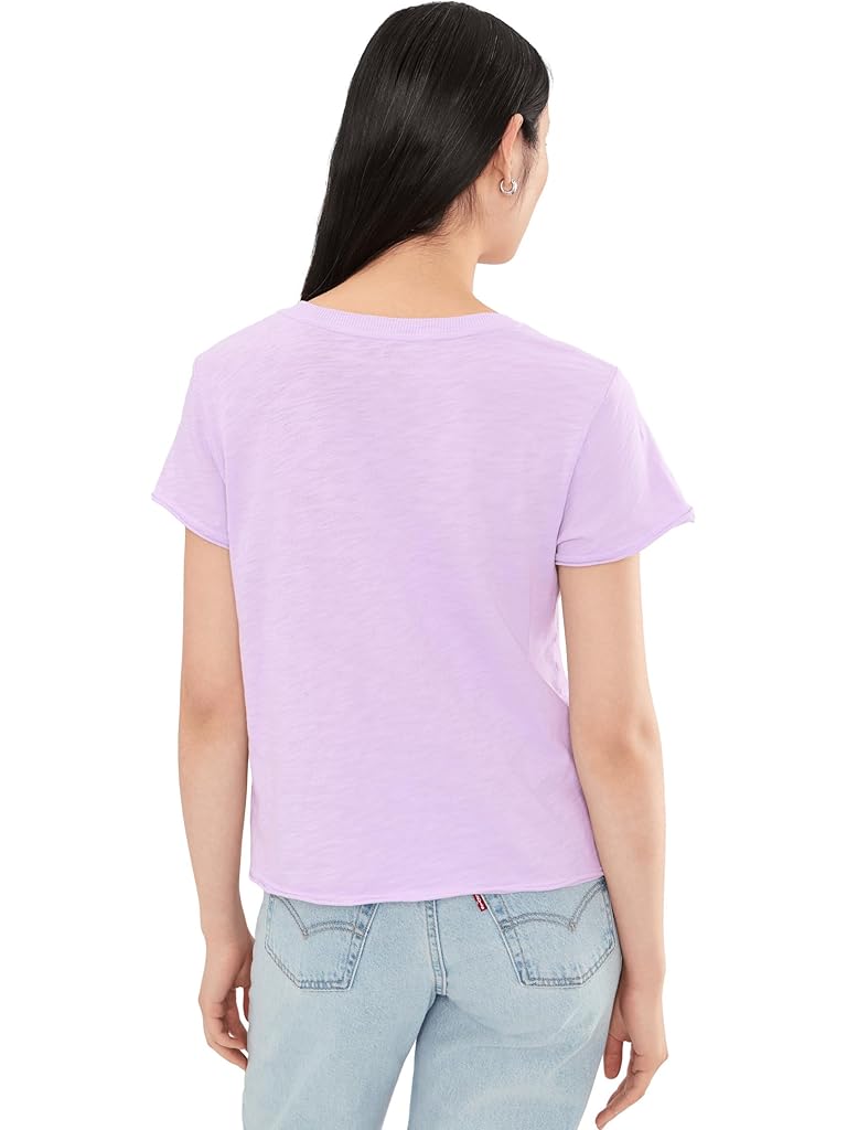 Purple Elliott Lauren Garment Dye Tees - Short Sleeve Crew Neck Tee
