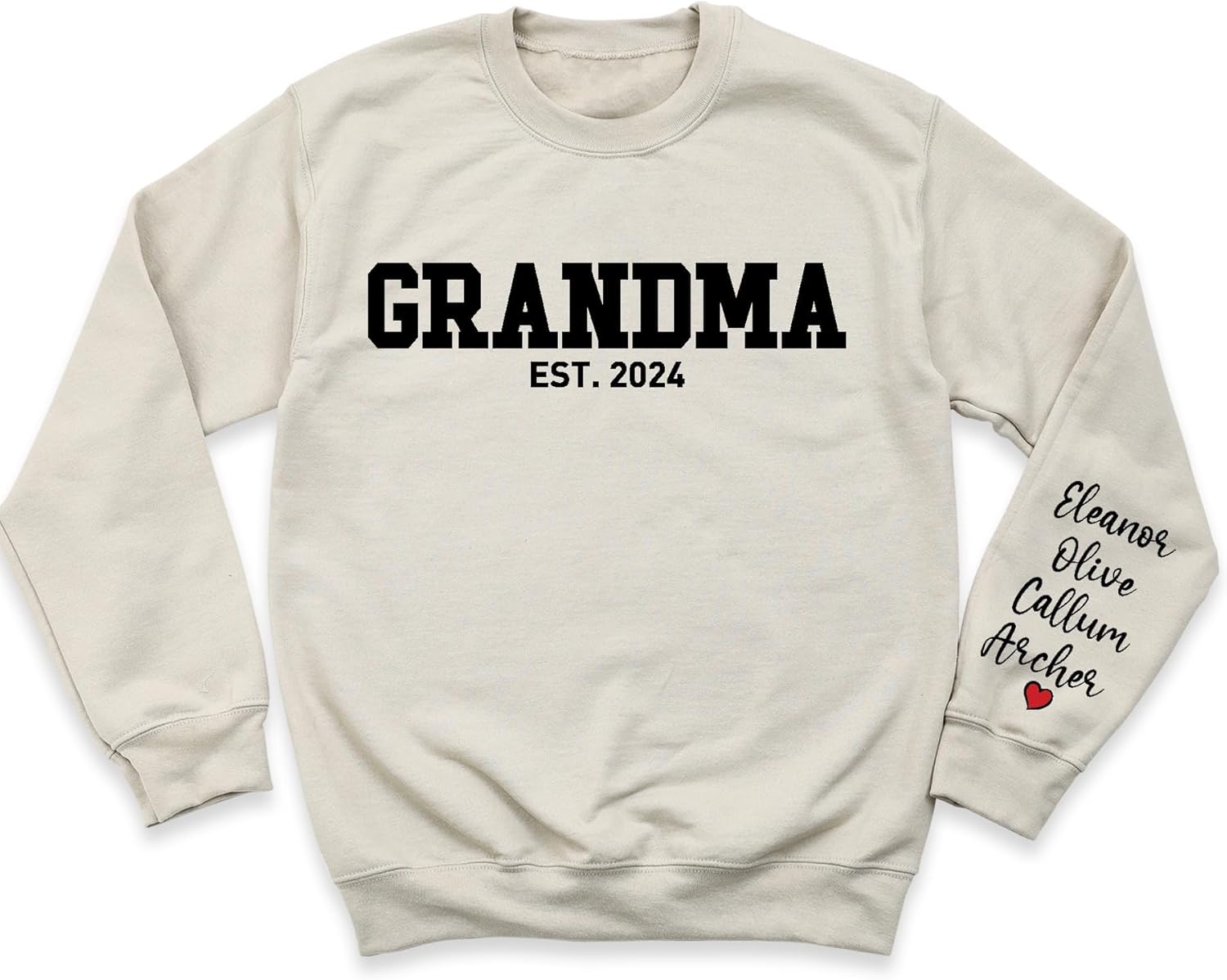 Grandma Sweatshirt With Kids Name On Sleeve, Personalized Grandma Sweatshirt, Grammy Grandpa Grandkids Name Shirt, New Grandma Long Sleeve, Mothers Day Gifts For Grandma, Grandma Valentine Gift Tee - Image 3