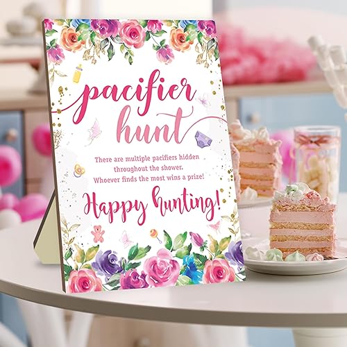 Miniatura 3 de Juegos de baby shower con temática de chupete, juego de caza de chupetes, juegos de caza de chupetes para baby shower, tablero de madera para caza