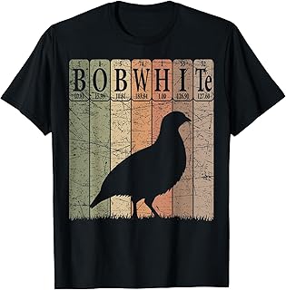 Bobwhite Periodic Table Elements Quail Birdwatching T-Shirt