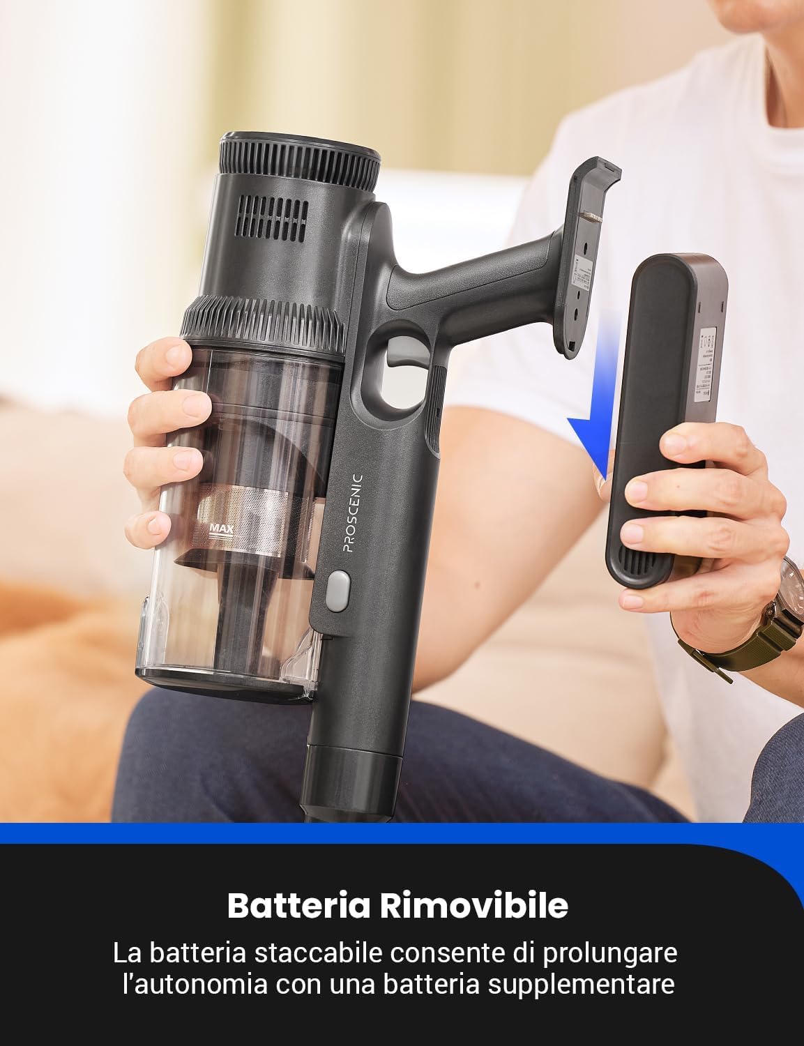 Proscenic P11 Mopping Aspirapolvere Senza Fili Lavapavimenti Potente/Leggero 35Kpa/430ml Serbatoio dell’Acuqa, Autonomia 50 Minuti, Scopa Elettrica 4 Spazzole,LED Display, Pavimenti/Animali Domestici Proscenic P11 Mopping Aspirapolvere Senza Fili Lavapavimenti Potente/Leggero 35Kpa/430ml Serbatoio dell’Acuqa, Autonomia 50 Minuti, Scopa Elettrica 4 Spazzole,LED Display, Pavimenti/Animali Domestici