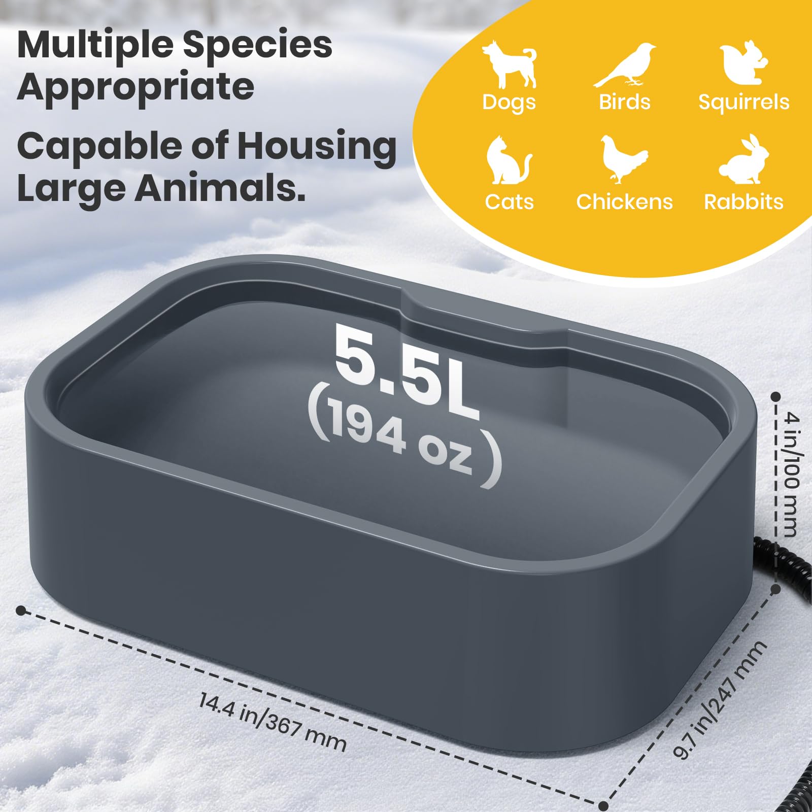 IPOW Gamelles de voyage pour chien Gris