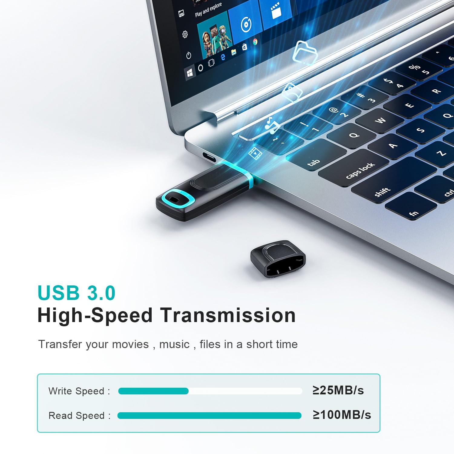 RAOYI Paquete de 10 unidades flash de 32 GB, memoria USB 3.0 de alta velocidad para almacenamiento de datos y copia de seguridad (multicolor)