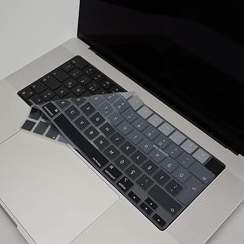 McStorey MacBook Türkçe Q Klavye Koruyucu M1-M5 | A2681 A3113 A3240 A3449 A2442 A3426 A3434 A2485 A3429 | Air 13.6-15.3 Pro 14-16 Neo 13 | Silikon Keyboard Cover Touch ID Siyah Gri