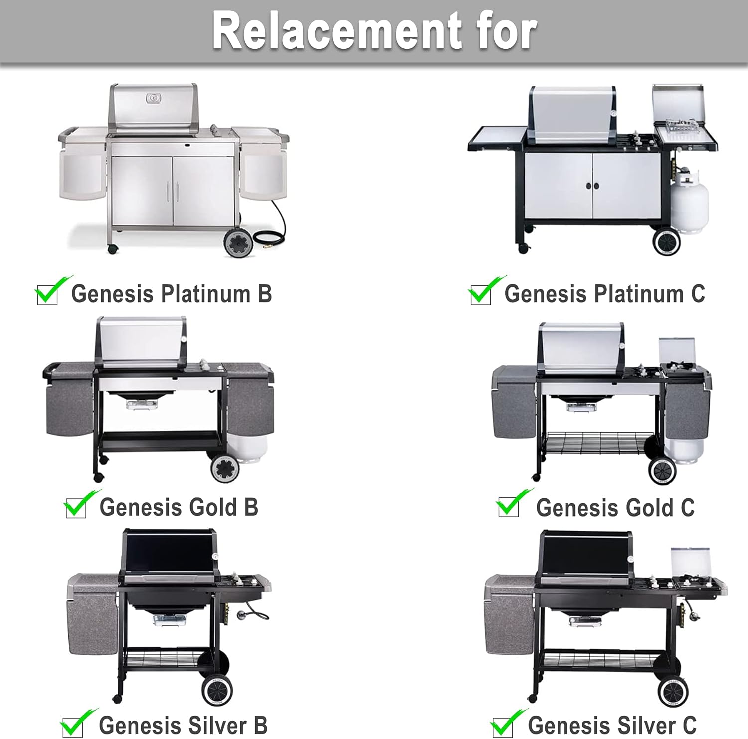 Buy Porcelain Enameled Grates For Weber Spirit 300 Series E 310 330 Grill Replacement Parts For Genesis Silver Gold B C 17 4 X 11 8 Inch 2 Pack Online In Indonesia B083r1t6qz
