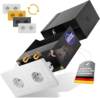 Elder Welder® Steckdosen Safe Tresor | kompatibel mit jeder Schuko Doppelsteckdose | Mini Safe mit Schlüssel als Geldversteck, Geheimfach & Geheimversteck