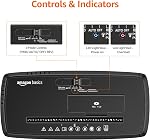 Amazon Basics 8-Sheet Strip-Cut Paper, CD, and Credit Card Shredder, Compact, No Basket