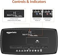 Vista 5 de Yaxa Basics Trituradora de papel cortado en tiras de 8 hojas, CD y tarjetas de crédito con apagado automático, diseño compacto, portátil, sin
