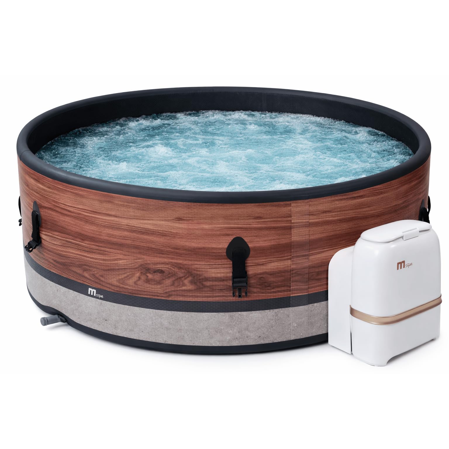 MSpa Duet-Eco SPA Hinchable semirrígido Circular 4-6 Personas con hidromasaje Air Jet, calefacción, filtración Inteligente, ozono y desinfección UVC