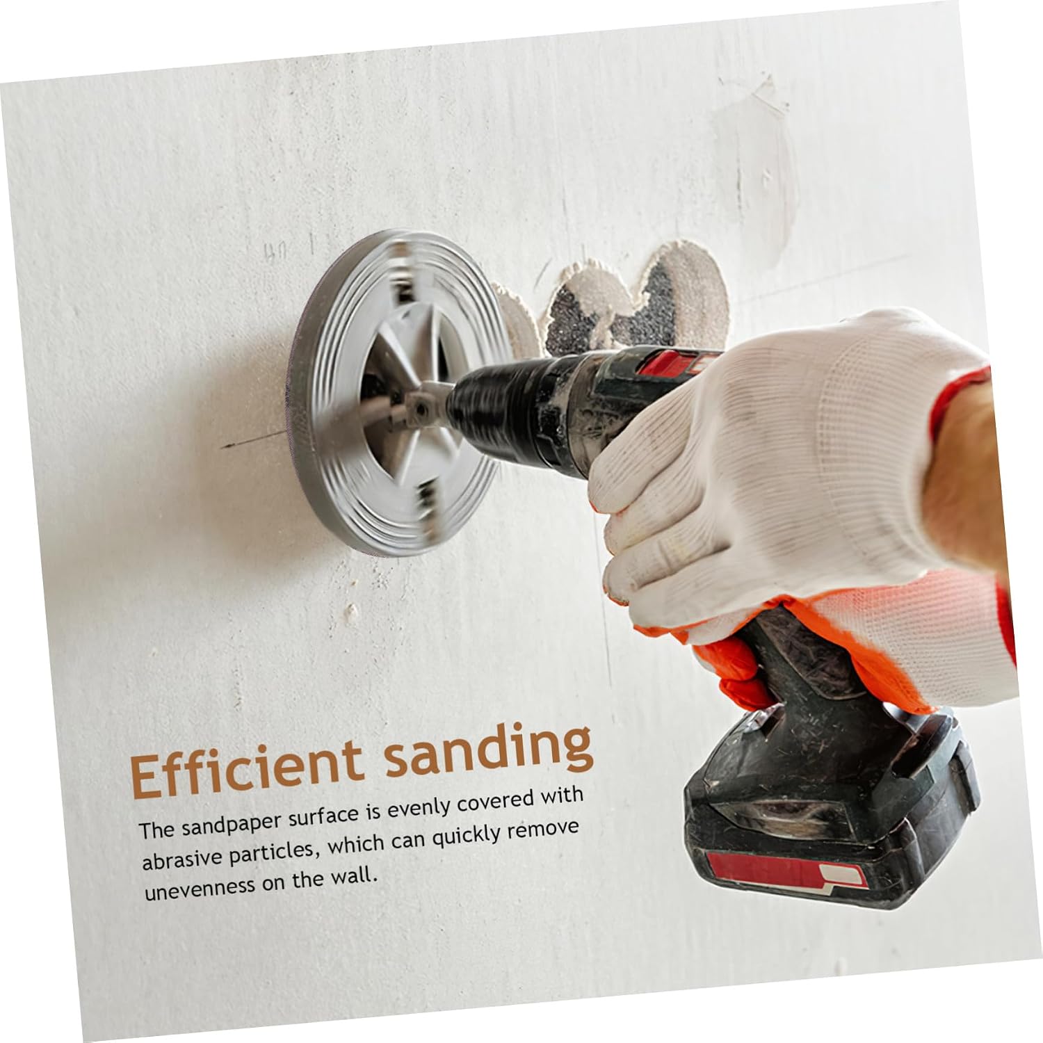 Lurrose 10pcs Drywall Sanding Discs Grit Hook and Sandpaper Pads for Wall Repair Efficient Polishing for Construction Projects