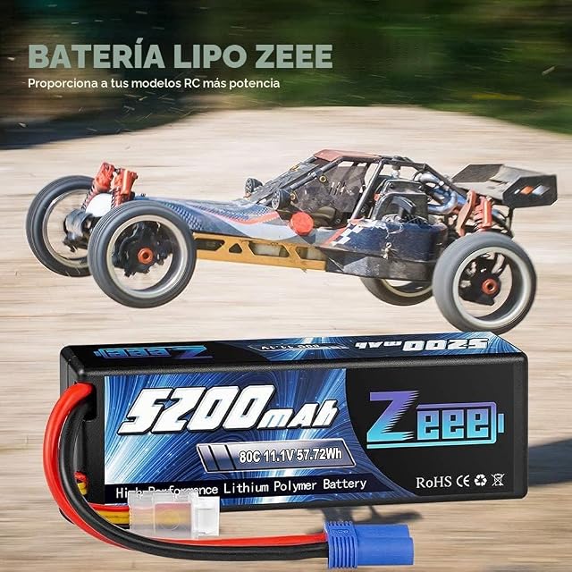 Foto 7 de 7 de Zeee 3S Lipo Batería 11.1V 80C 5200mAh con Enchufe EC5(2 Paquetes)