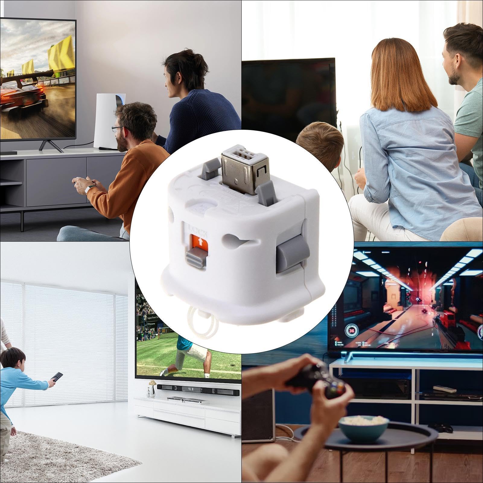 Plus, Adattatore Motion Plus |- Adattatore di Fissaggio Plus, controller | Plus, precisione di migliorata, Installazione Facile per il telecomando