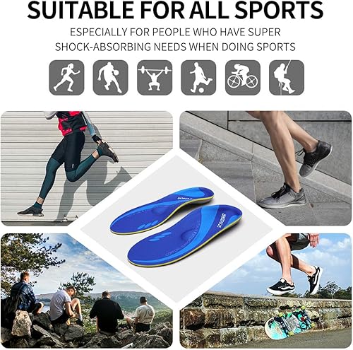 Miniatura 5 de STSVZORR Plantillas ortopédicas de soporte de arco alto de 220 libras +, almohadilla metatarsiana, alivio del dolor para hombres y mujeres,
