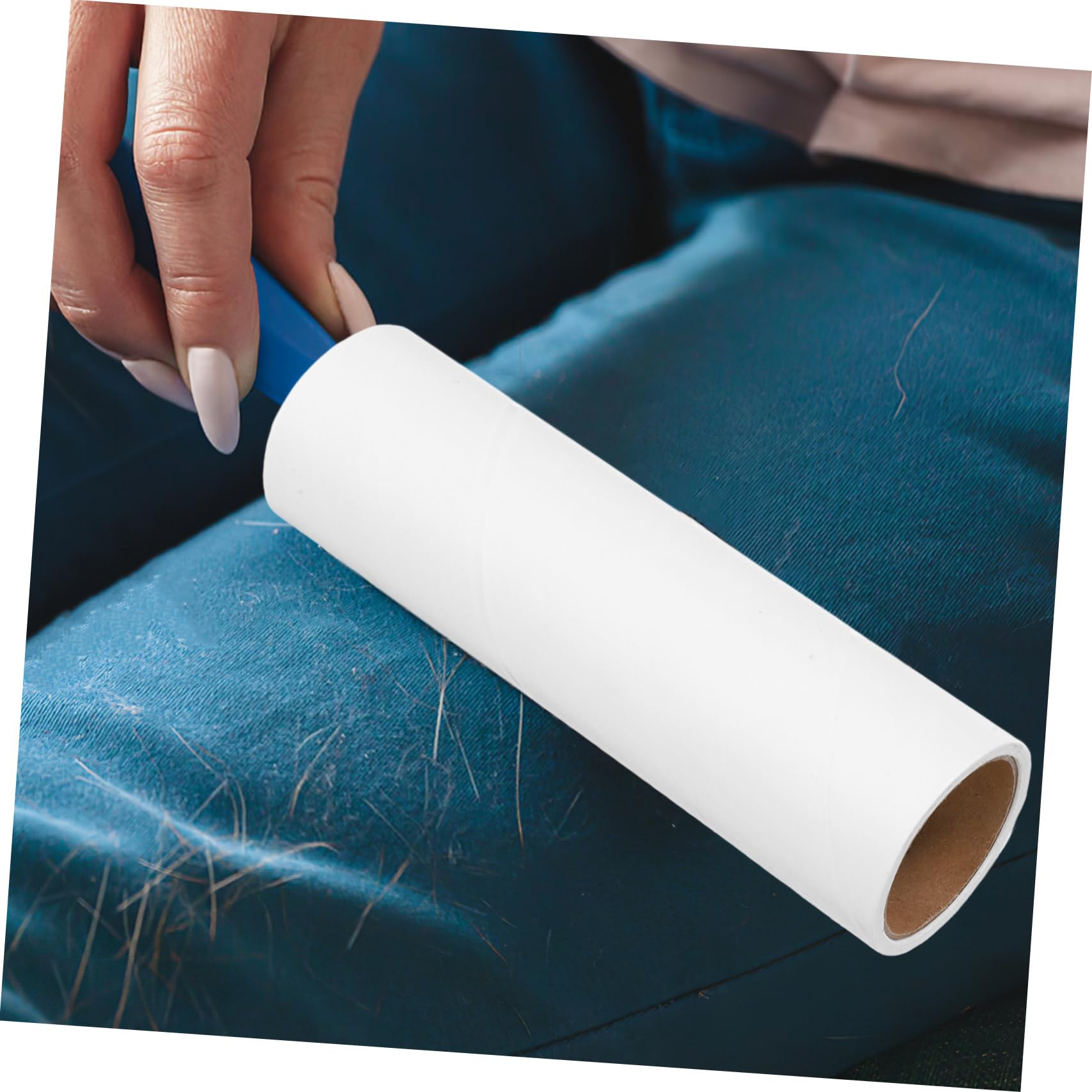 Kleberolle Ersatzrollen 10 Rollen Papier Weiß für Tierhaare | 50 Blatt Je Rolle, Einfach Austauschbar, Wiederverwendbar, für Autositze und Möbel