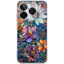 PrintiFy General Mobile ERA 50 ile Uyumlu Vitray M cevher Flora Tasar ml   effaf Silikon K l f