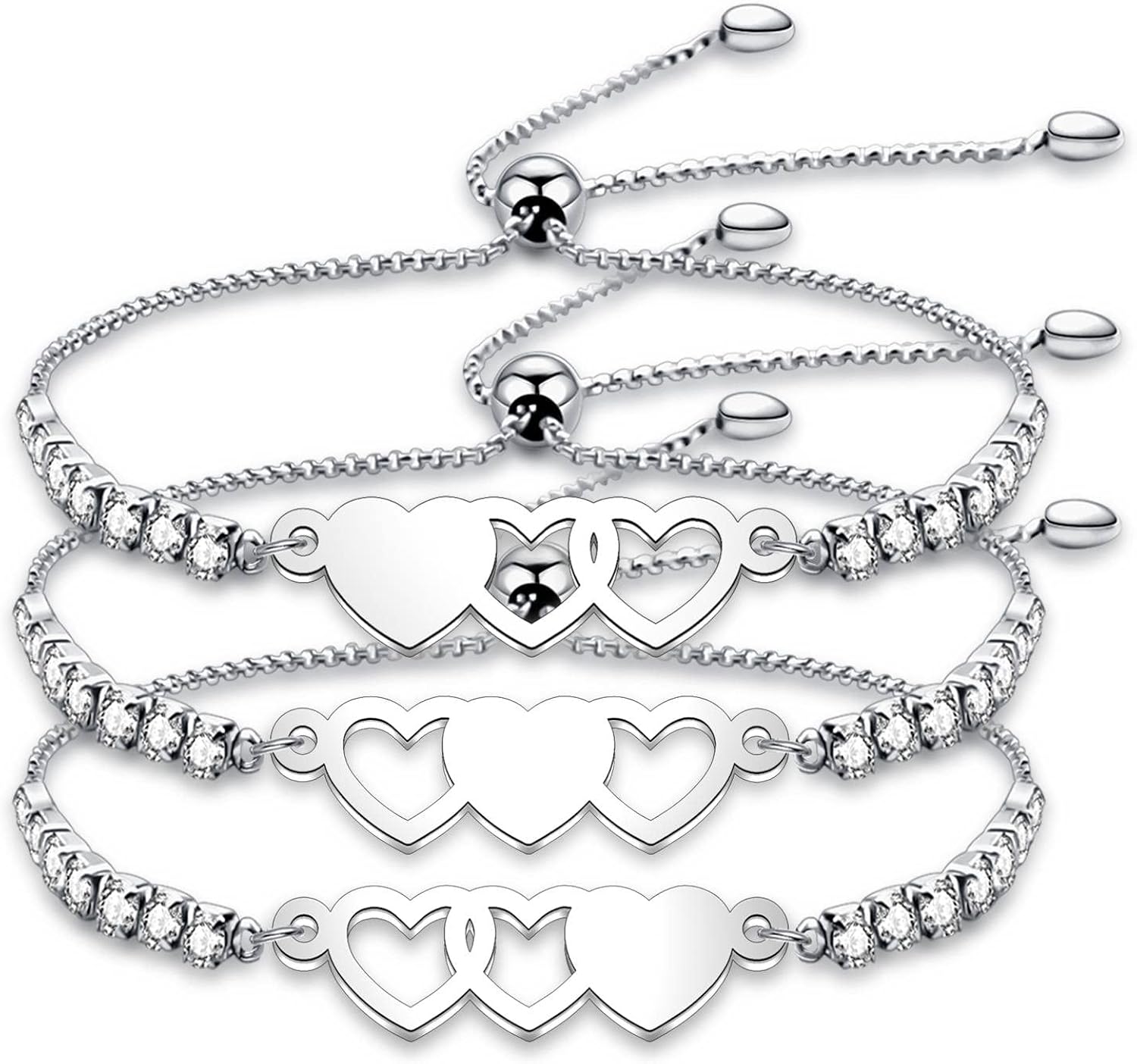 Heart Pendant Sister Bracelets Set of for Sister Nigeria Ubuy - Main Image