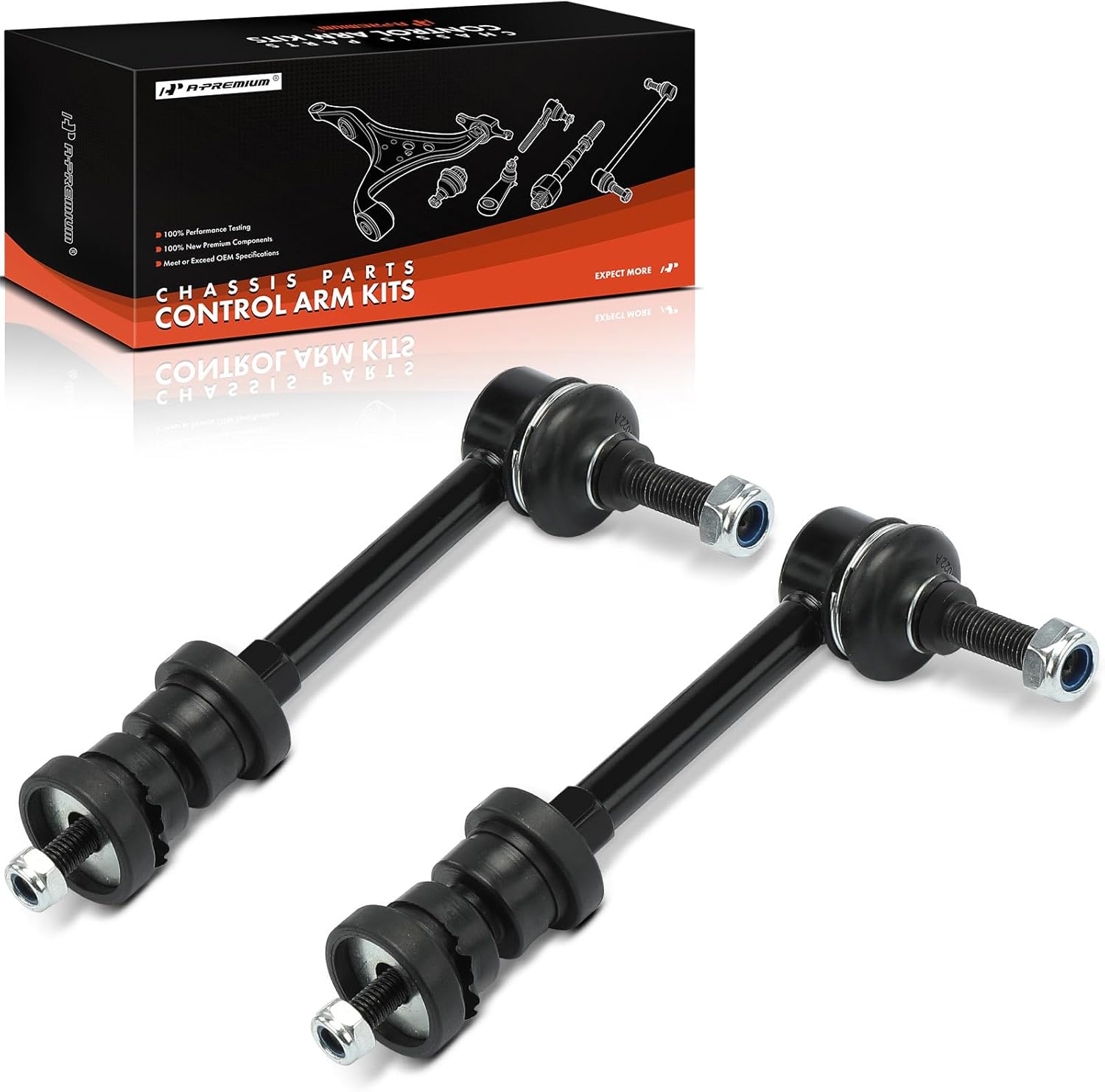 A-Premium 2 x Rear Sway Bar Links Stabilizer Bar Links, Compatible with Chevrolet Equinox 2007-2009, Captiva Sport 2012-2015 & Pontiac Torrent 2007-2009 & Saturn Vue 2008-2010, XL-7 XL7 2007-2009