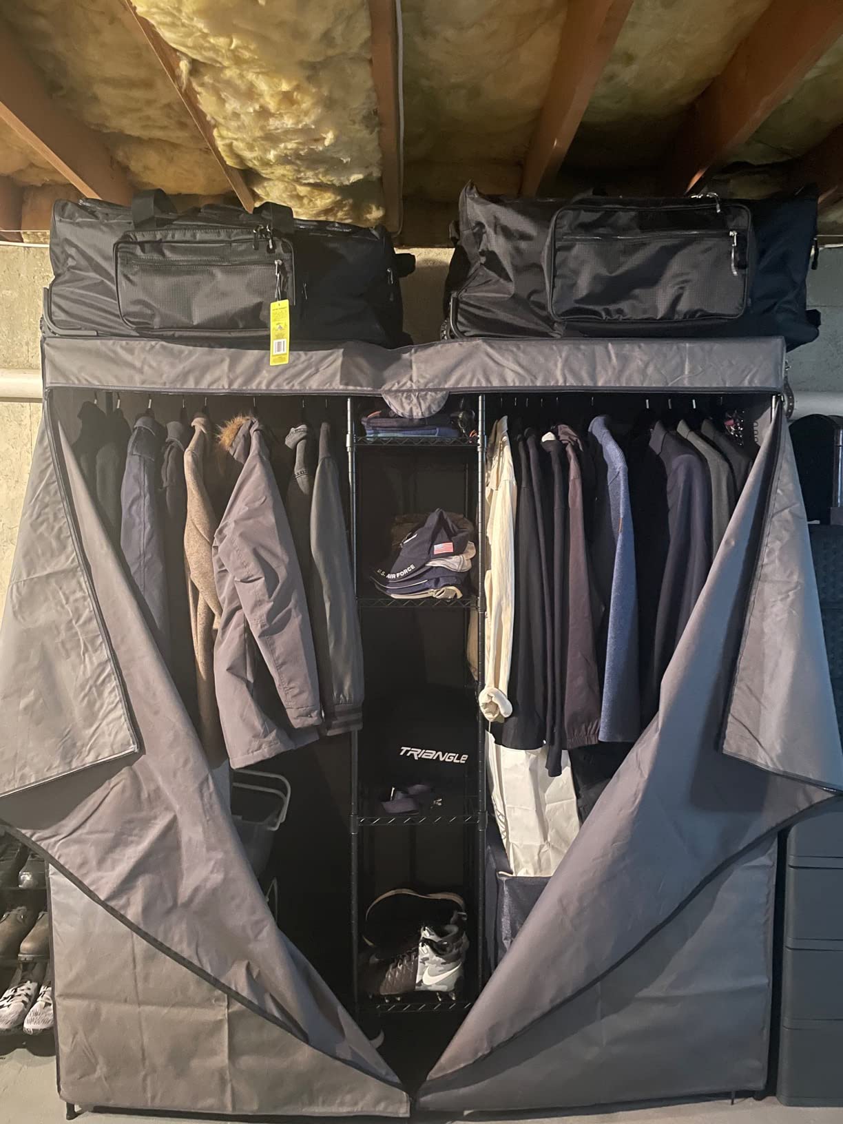 30/mo Finance LEHOM G6C Heavy Duty Clothes Rack with Cover, Wire