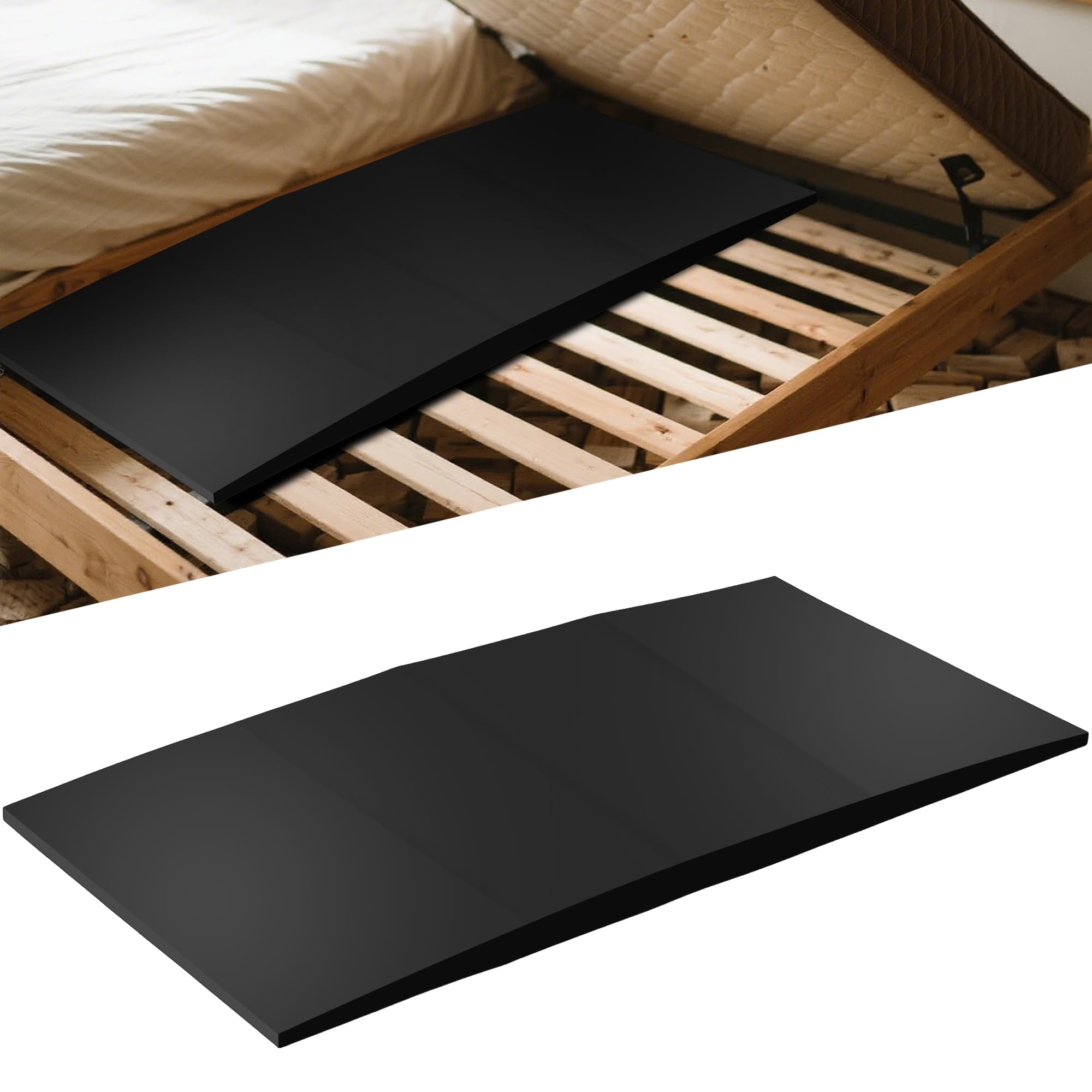 awagas 35D High Density Sagging Mattress Support, 5CM Thick Under Mattress Support Board to Fix Saggy Beds, Cuttable Curved Design Foam Insert Pad for Sagging Bed Sofa Lounge Chair, 120 x 63.5 x 5 CM