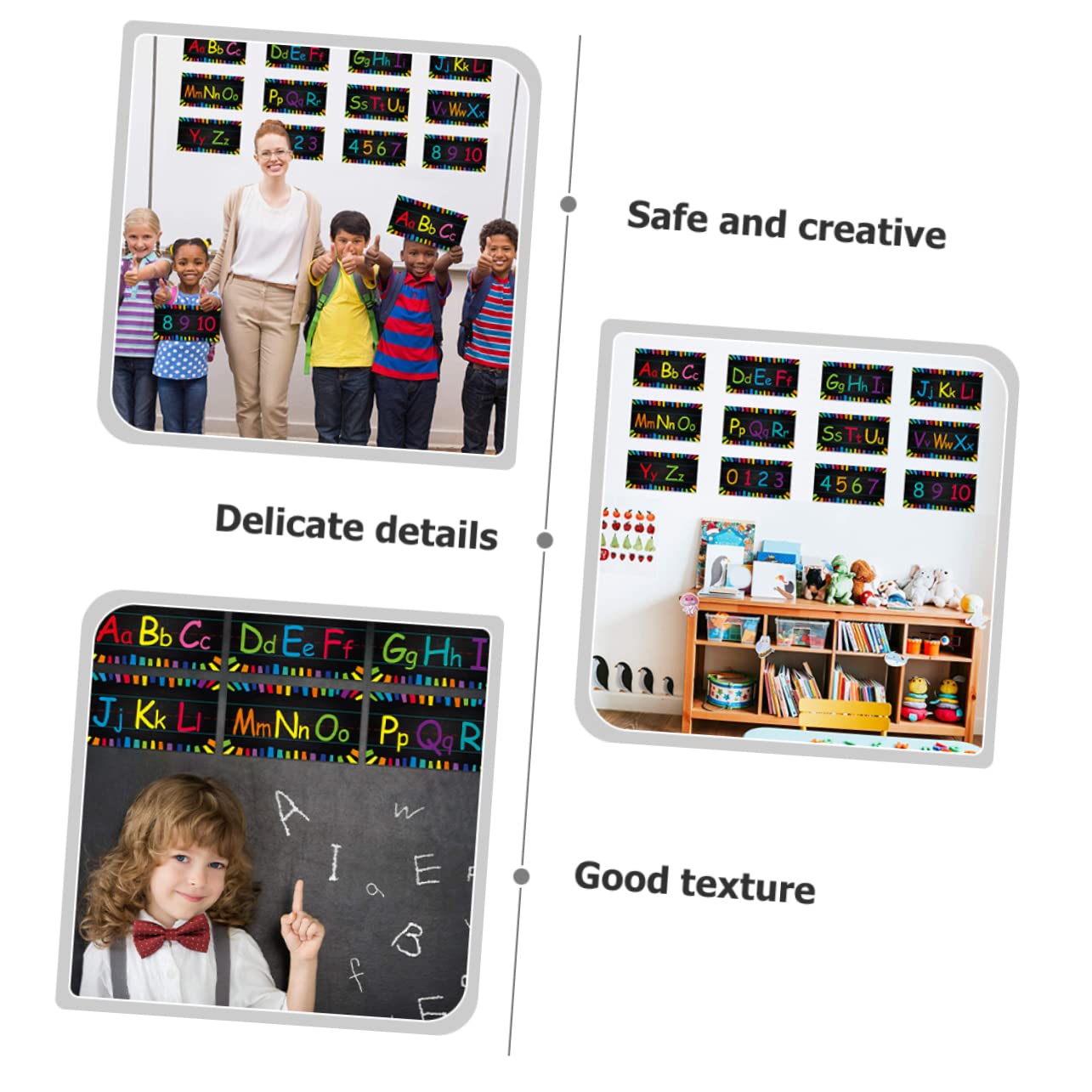 DOITOOL 4 Ensembles Affiche alphanumérique alphabet affiche des nombres d'apprentissage poster educatif lettre decorative stickers enfant approvisionnement des enfants accessoire
