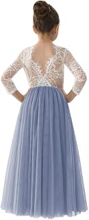 2Bunnies Girl Rose Lace Back A-Line Straight Tutu Tulle Party Flower Girl Dresses Price In India