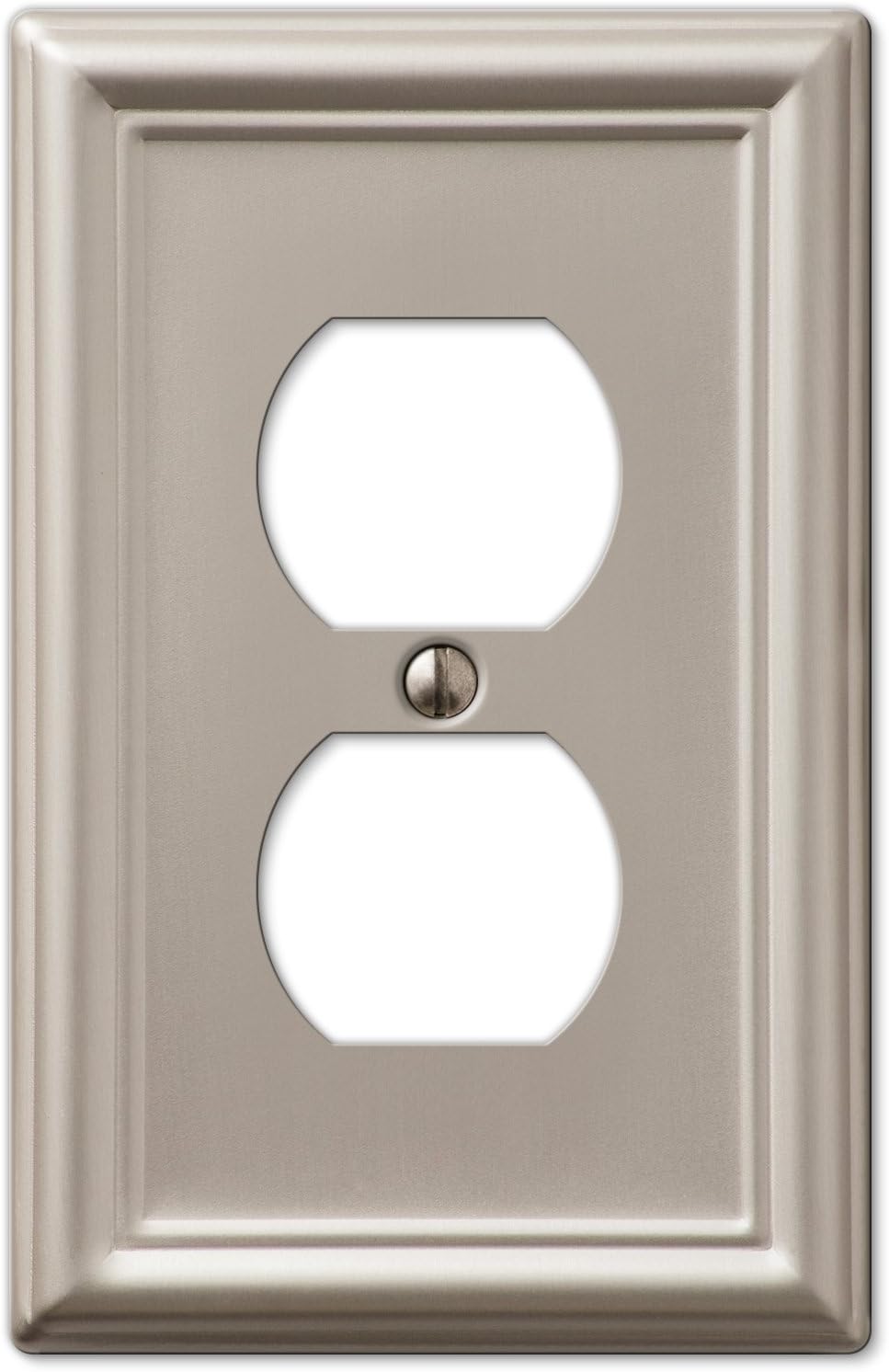 149DBN Chelsea Wallplate, 1 Duplex, Brushed Nickel