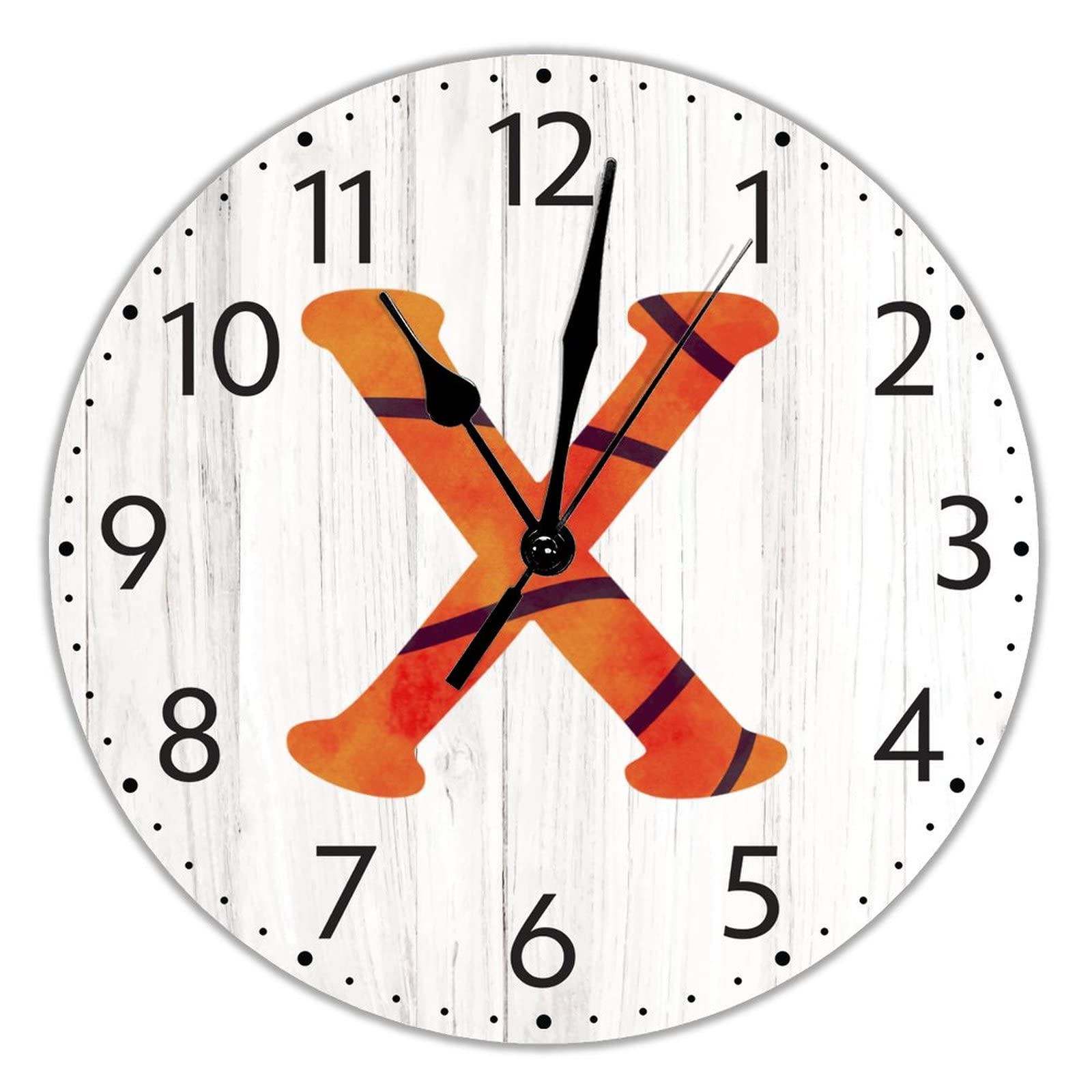 Horloge murale en bois X personnalisée à offrir en cadeau