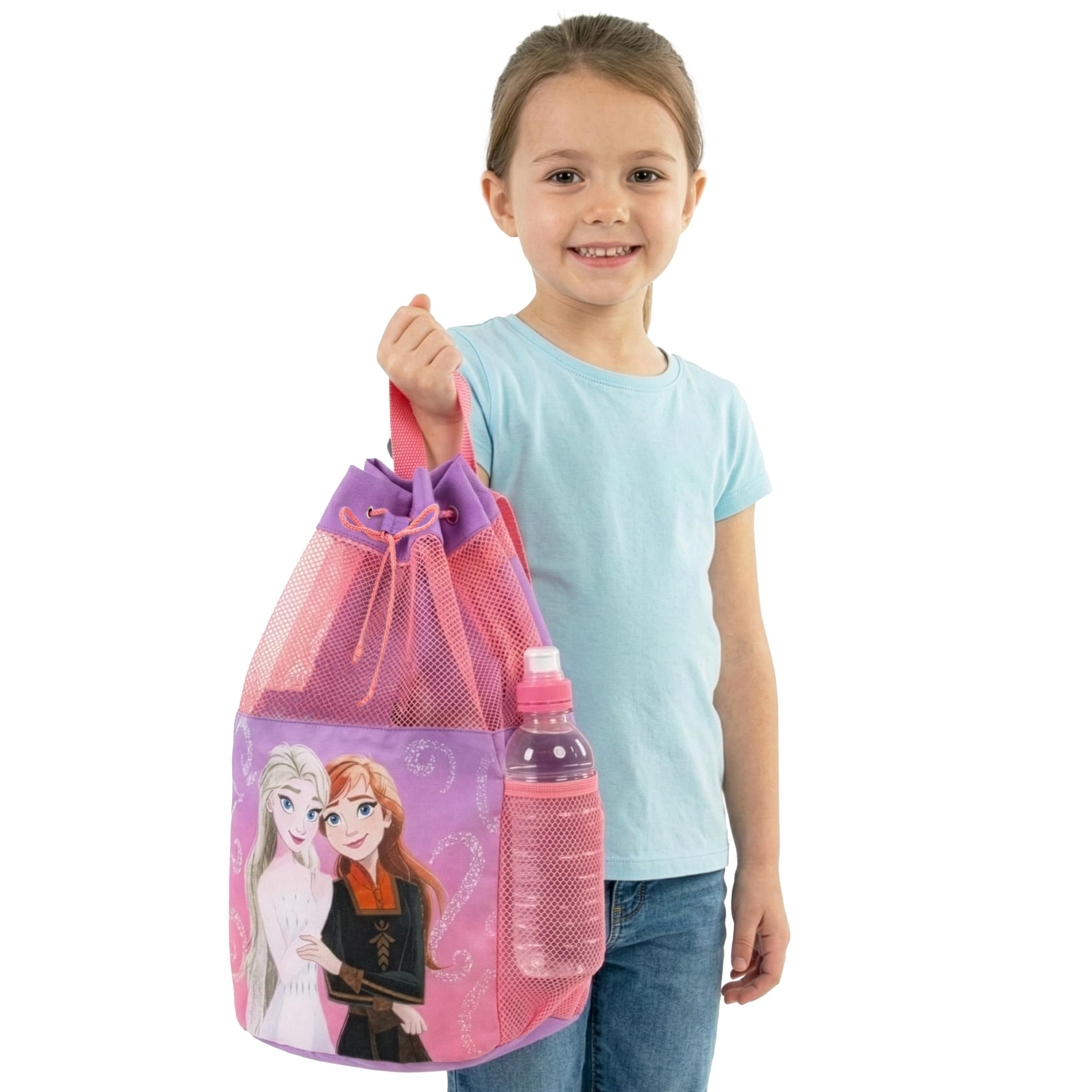 Disney Elsa Tasche die Eiskönigin, Strandtaugliche Strandtaschen für Mädchen, Schwimmtasche Mädchen in Lila