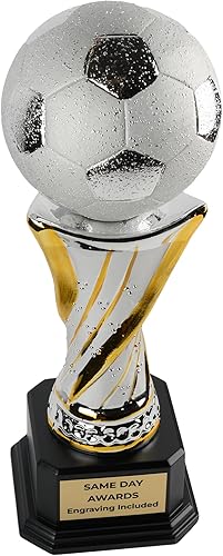 Miniatura 4 de Trofeo de fútbol de cerámica prémium (disponible en 3 tamaños), grabado incluido