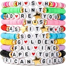 Friendship Bracelets Set, 10Pcs Stretch Stackable Concert Accessories Merch for Women