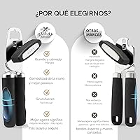 Vista 2 de Zulay Kitchen Abrelatas manual de acero inoxidable resistente con abridor de botellas, abrelatas manual a prueba de óxido con perilla giratoria