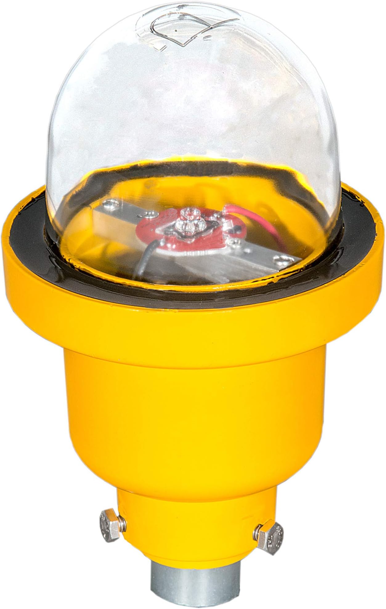 Single 12-48V DC LED FAA L-810 Obstruction Light, Red, Stead-Burning