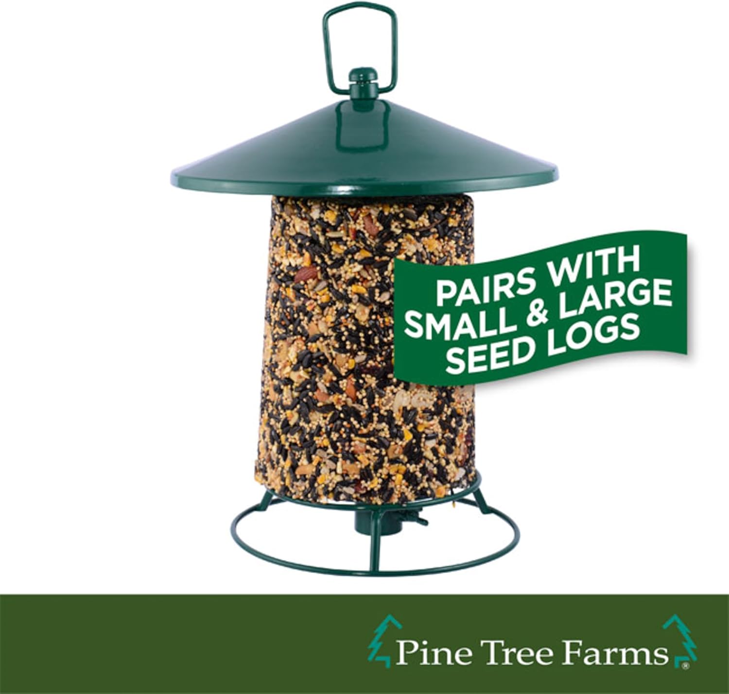 Pine Tree Farms Classic Seed Log Feeder, Green