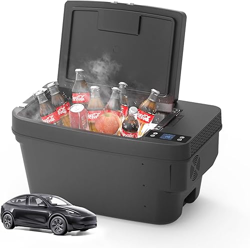 Congelador portátil de 12 voltios para Tesla Model Y, utilización eficiente del maletero, no necesita hielo, congelación profunda de -4 F, capacidad