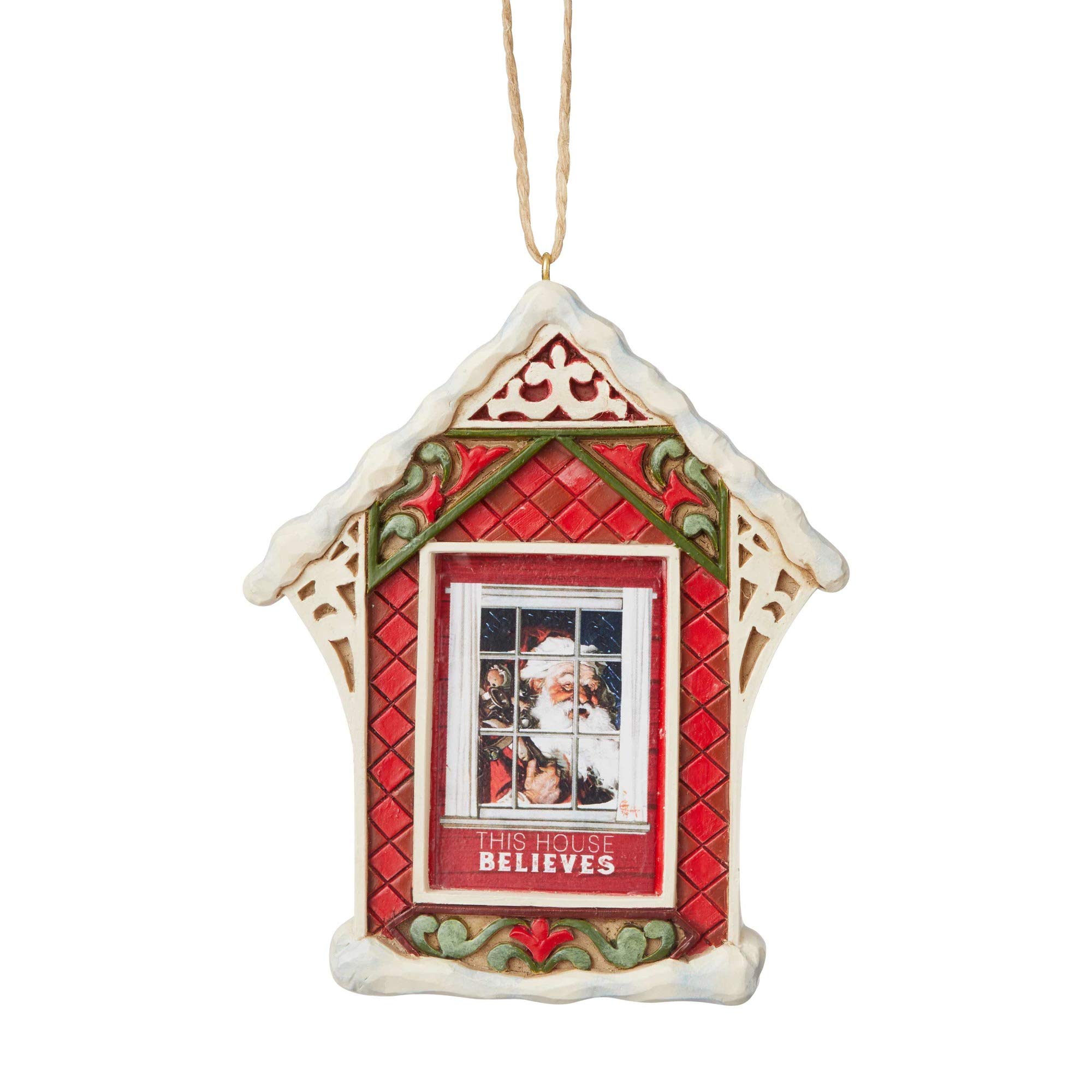Enesco Jim Shore Santa figurine pour illuminer votre décoration de cheminée de Noël