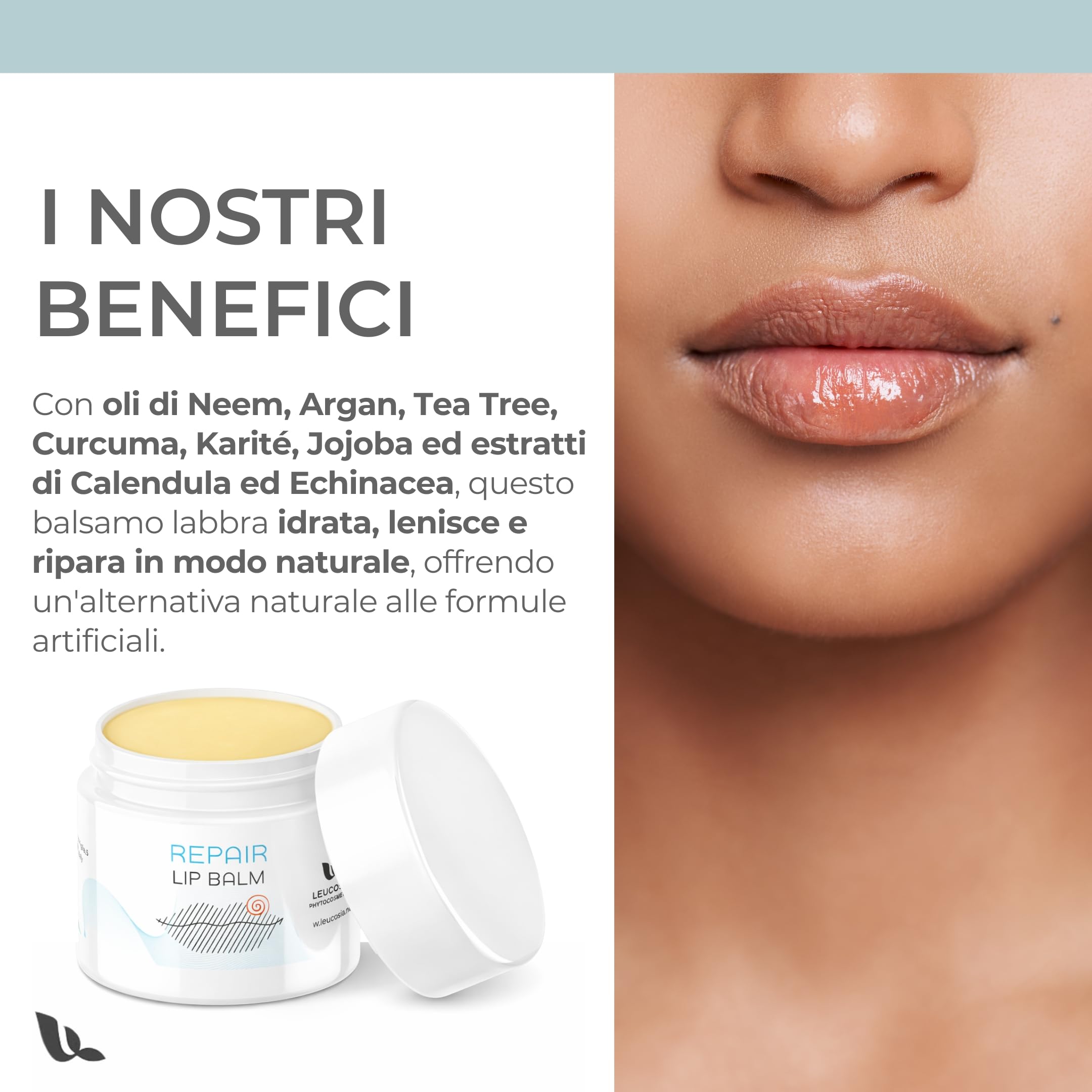 Repair Lip Balm 15ml per Herpes Labiale, Maschera Labbra Notte e Giorno, Balsamo Riparatore con Oli Naturali, Lip Mask per Labbra Screpolate, Secche