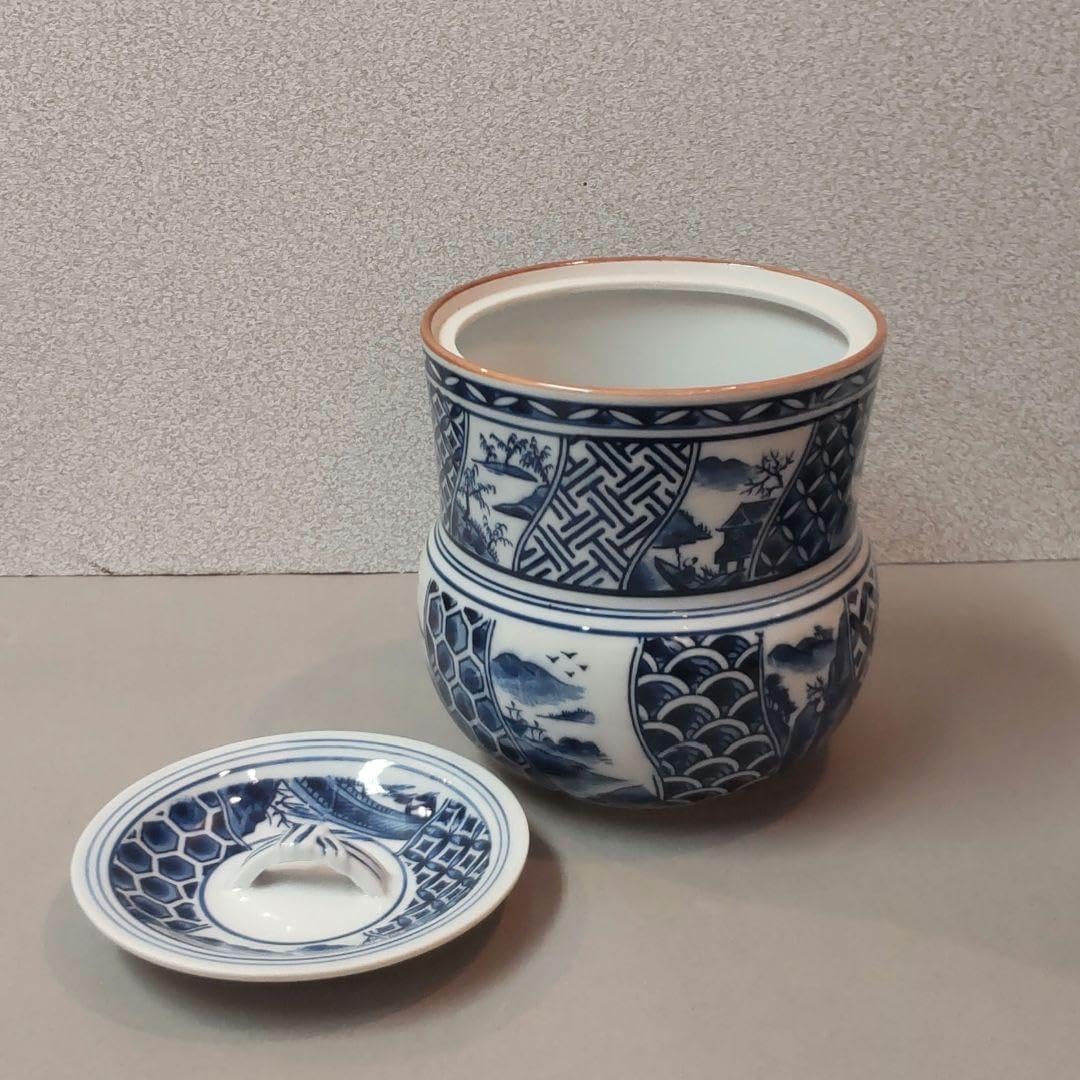 Amazon.co.jp: 佐久間芳山 萬古焼 色絵 秋草 水指 共箱 松古窯 松坂