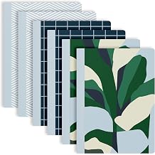PAPERAGE 6-Pack Composition Notebook Journals, 140 Pages, 3 Unique Decorative Covers with College Ruled Lined Paper, Minimalist Floral, 7.5 in x 10 in Notebooks for School, Office, or Home