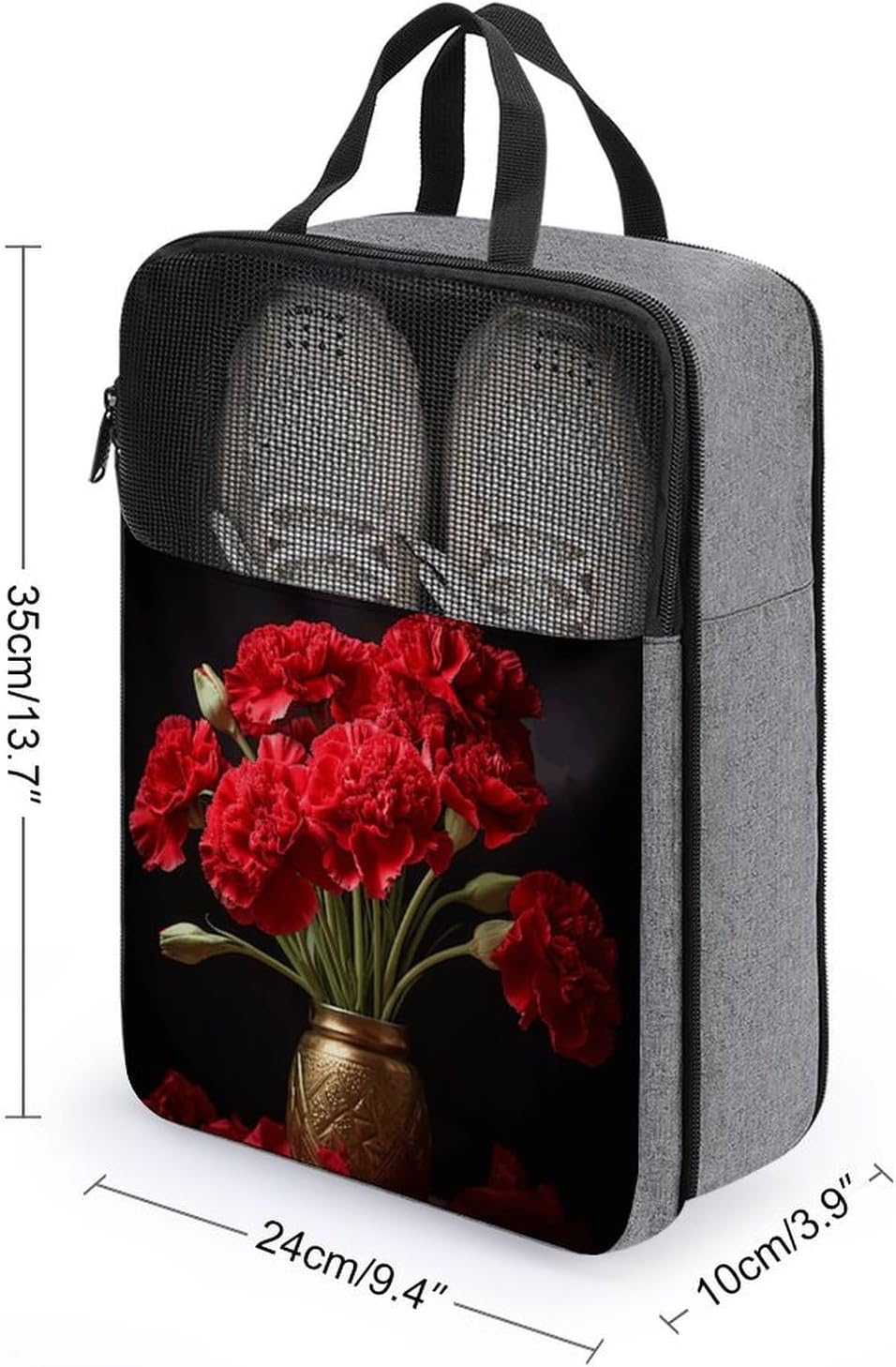 Shoe Bag, Romantic Carnation Printed Shoe Bag,storage Hanging Shoe Bag,bath Towel Storage Bag