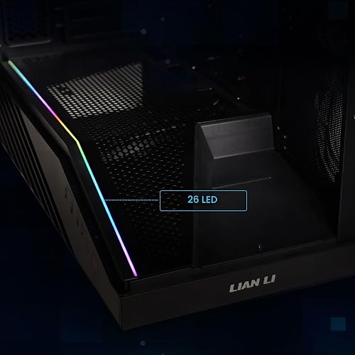 Lian Li VECTOR V100R MINI Micro-ATX Gaming PC Case – Black | Compact Tempered Glass Mini Tower with High Airflow, ATX PSU Support - 6