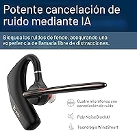Vista 5 de Poly Voyager Legend 50 - Auriculares Bluetooth - Auriculares inalámbricos con micrófono - Cuatro micrófonos con cancelación de ruido, bloqueo