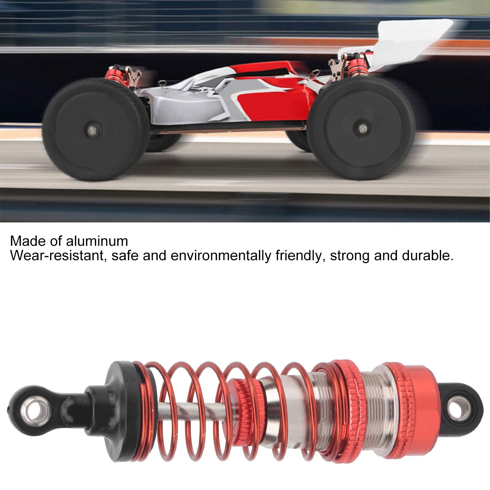 RC Stoßdämpfer Hinten Für WLToys 124018 – Aluminium, Rot, 79 Mm, Einstellbar