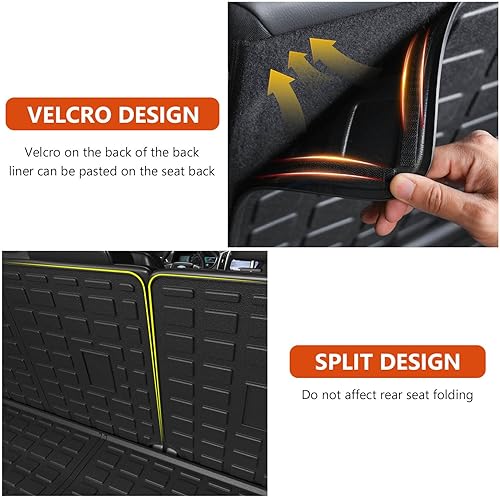 Miniatura 6 de powoq Tapete de maletero compatible con Ford Edge 2015-2024, protector de respaldo de asiento de TPE (solo para 5 plazas) Reemplazo para accesorios