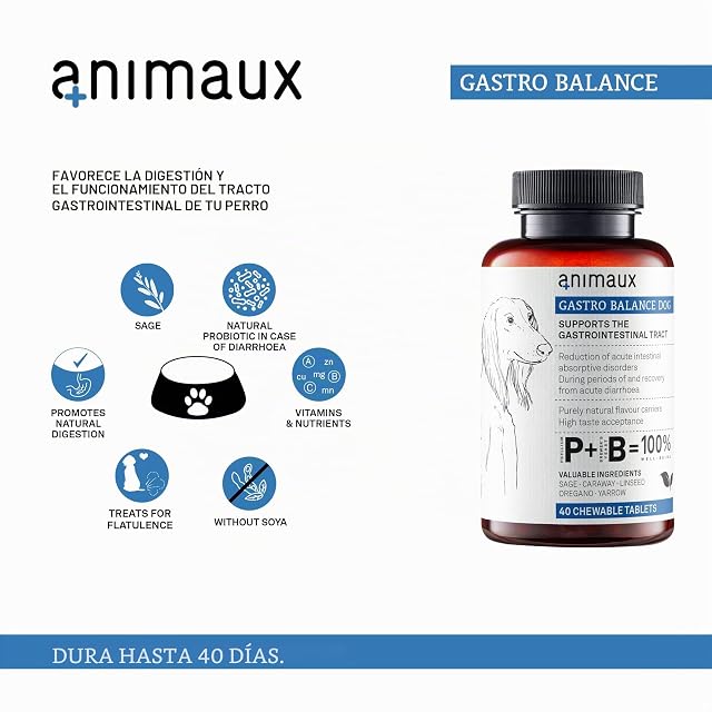 Foto 2 de 6 de animaux Gastro Balance - - 40 Comprimidos Masticables