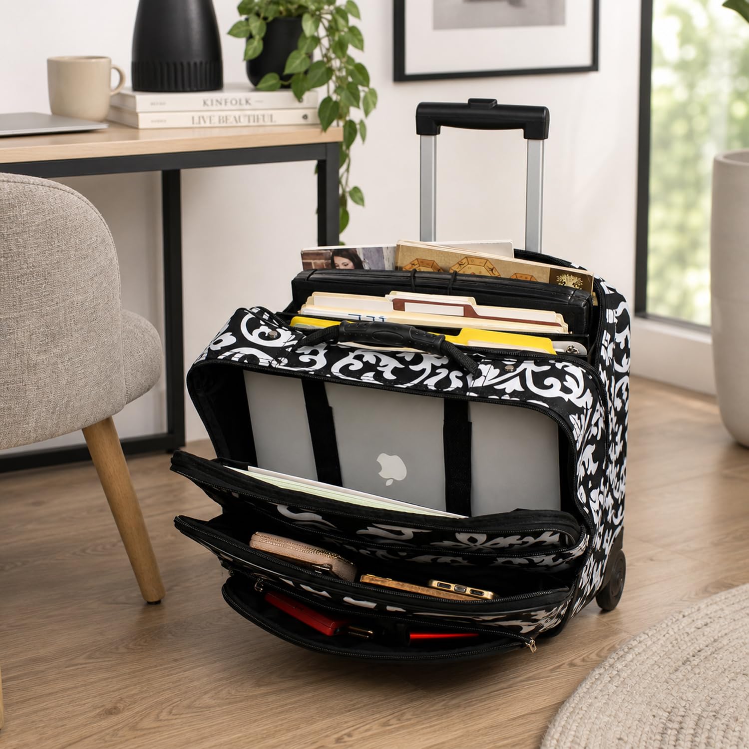 World Traveler Maletín con Ruedas para Laptop de 17 Pulgadas