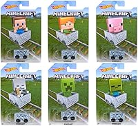 Vista 1 de HOT Wheels Minecraft Minecart 1:64 (cartas de personajes surtidas) 6 piezas